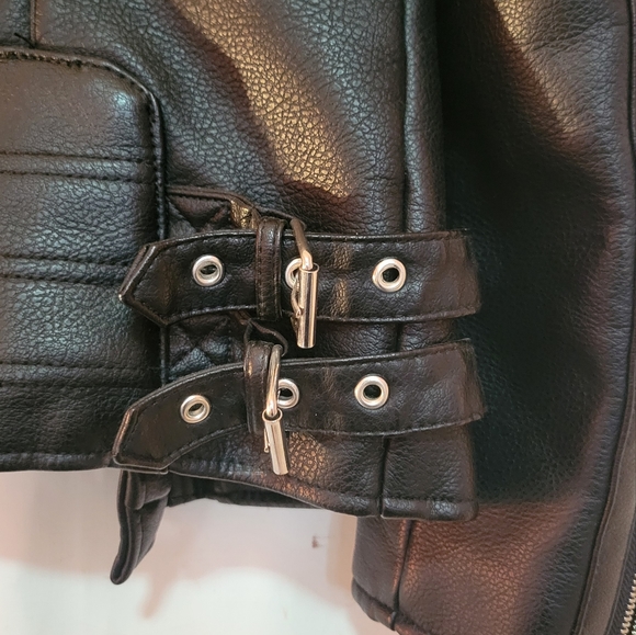 Mens Zara Leather Biker Jacket - Picture 6 of 10